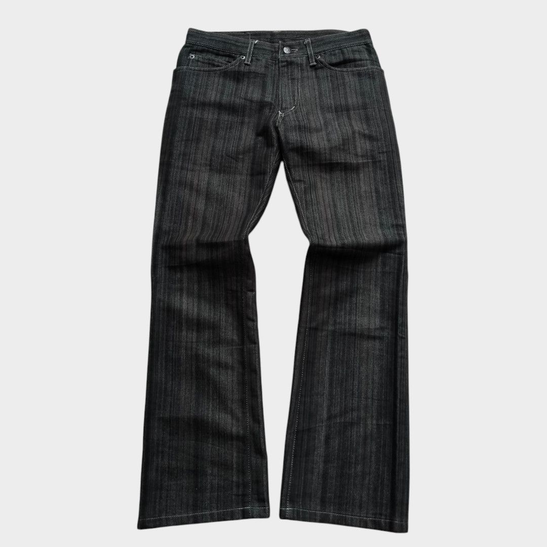 Tornado Mart Tete Homme stripe flared jean Size US 28 / EU 44 - 1 Thumbnail