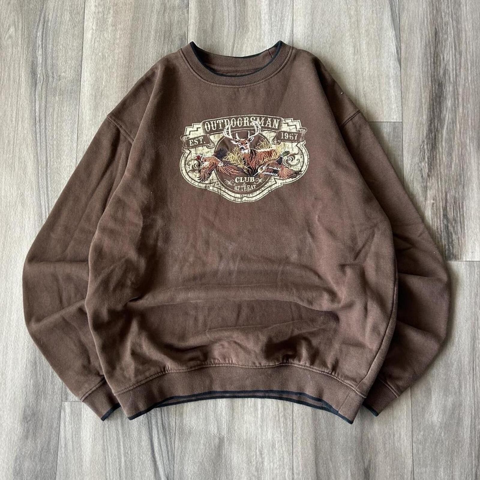 Other Vintage 90’s Brown Nature Deer Crewneck Sweatshirt size M Size US M / EU 48-50 / 2 - 1 Thumbnail