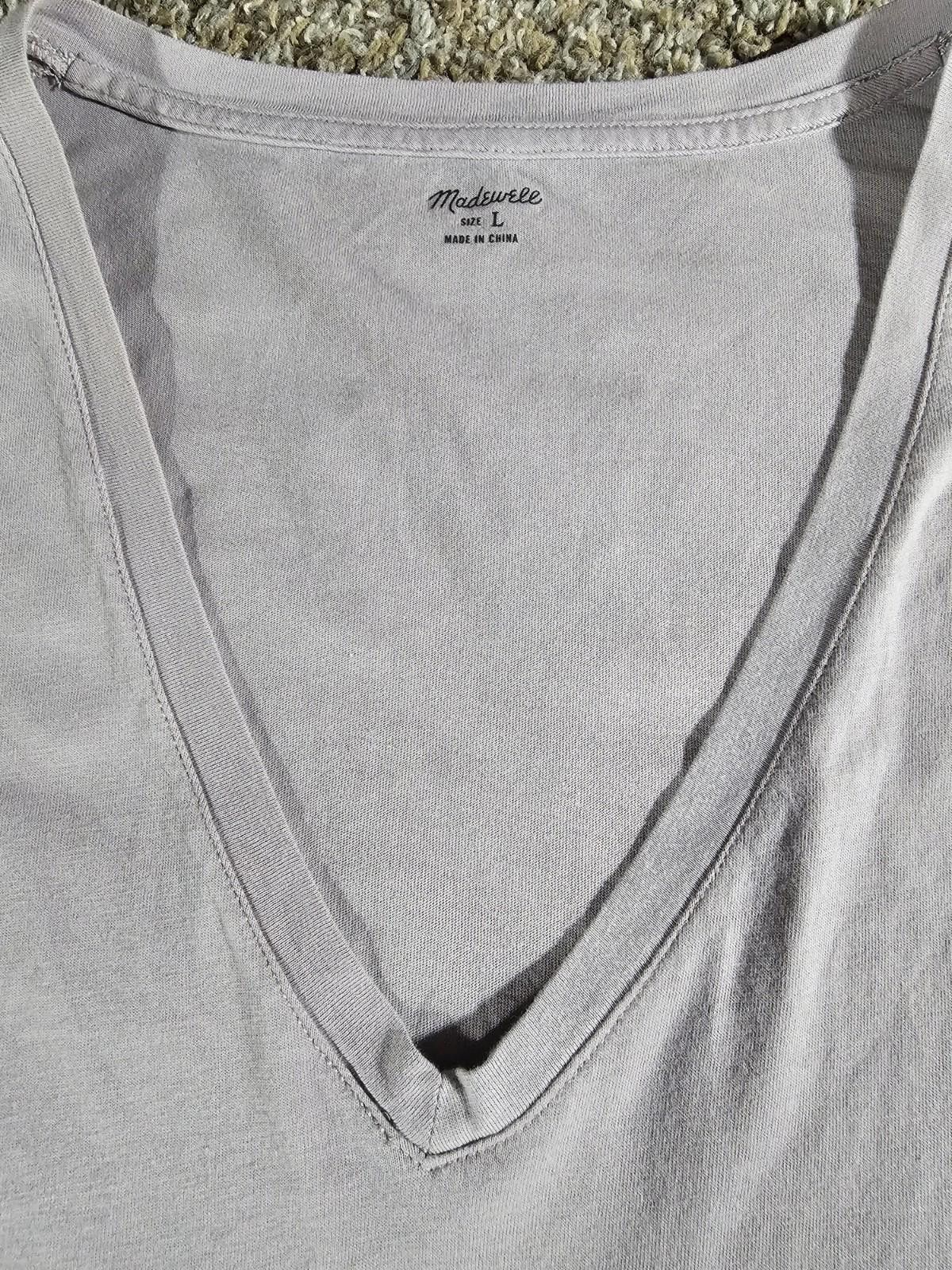 Madewell Madewell L Purple Shirt Dress Size L / US 10 / IT 46 - 2 Thumbnail