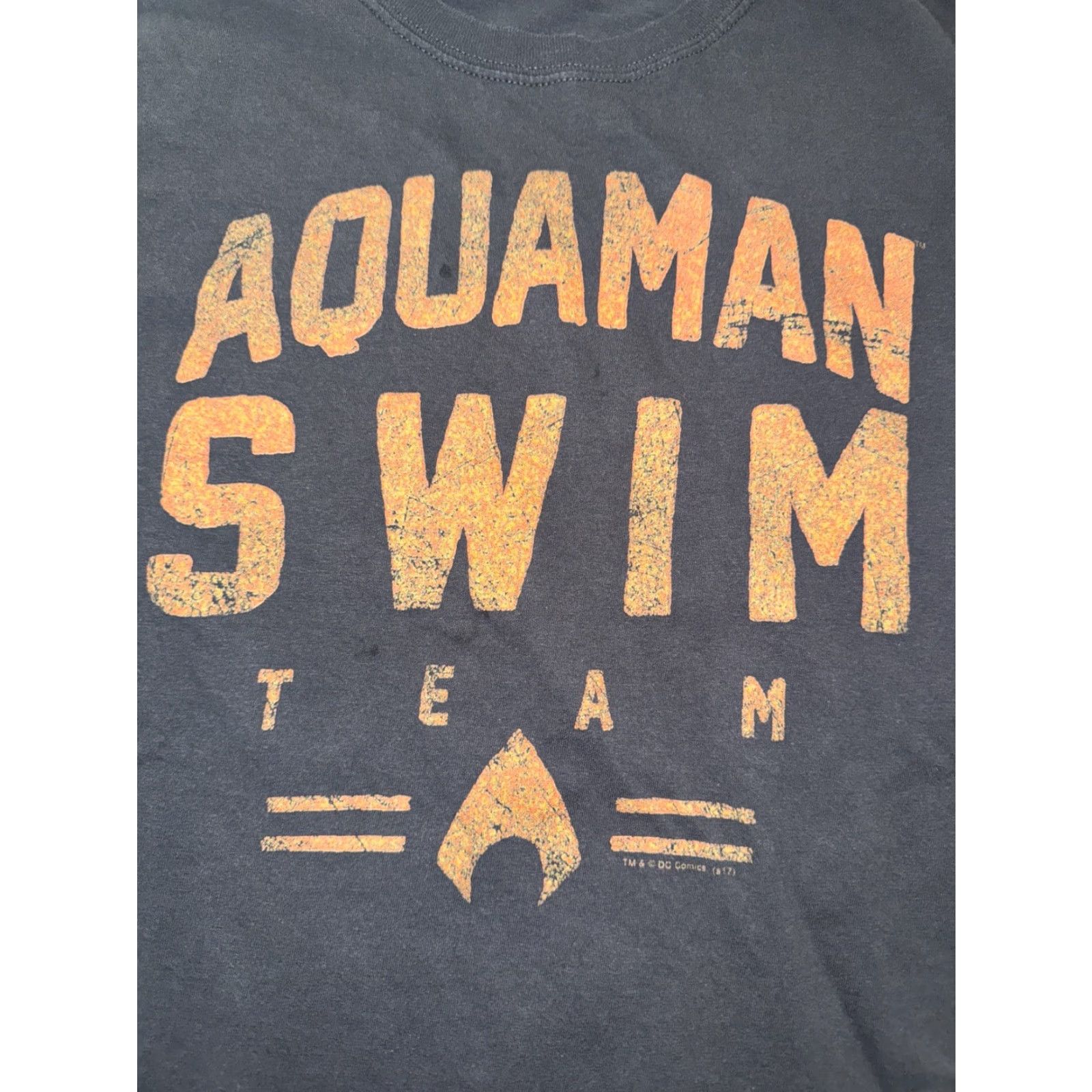 Swims VINTAGE Aquaman Swim Team T-Shirt Grey Small 17x25 DC Comics Size US S / EU 44-46 / 1 - 2 Thumbnail