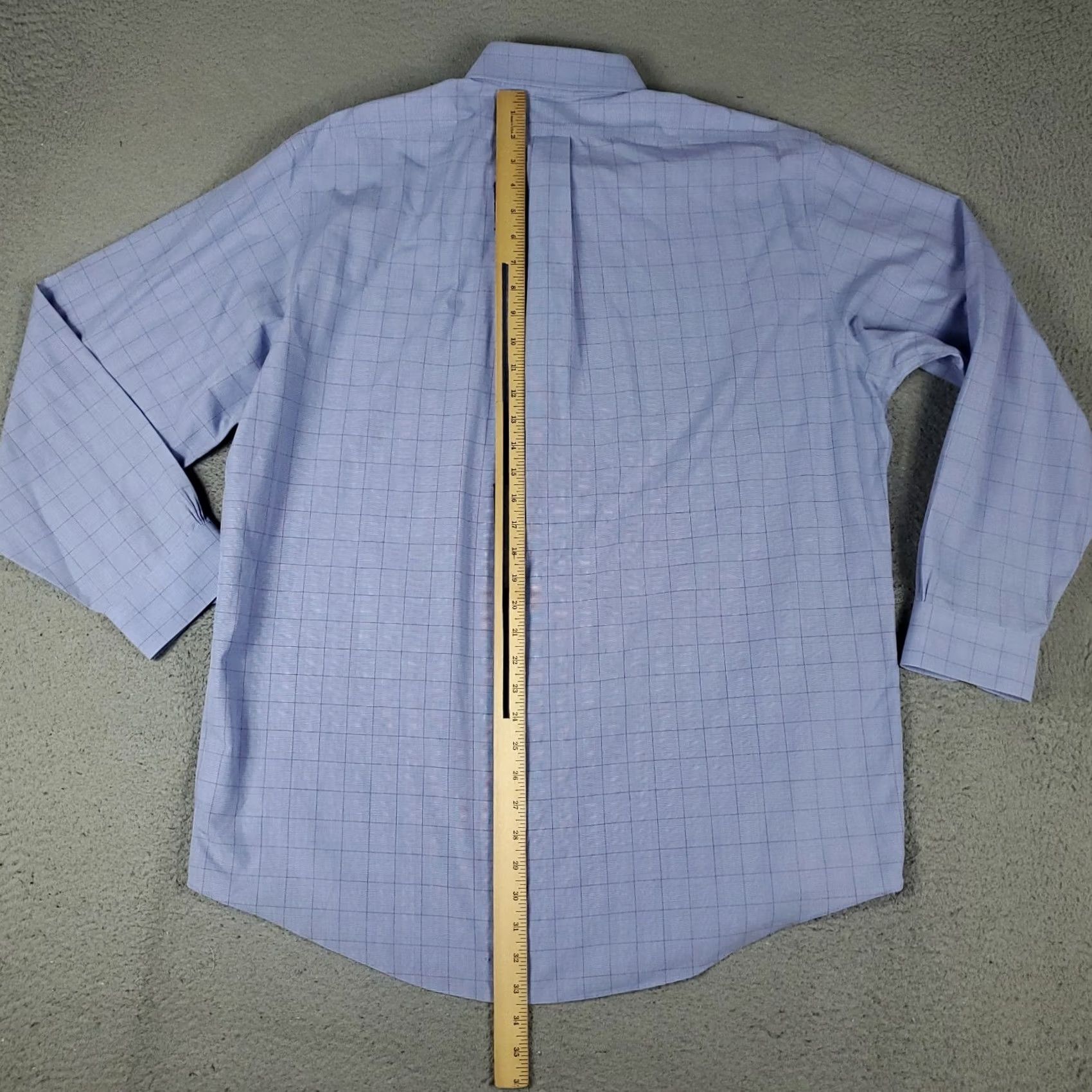 Brooks Brothers Brooks Brothers Blue Plaid Madison Dress Shirt Mens 17 Long Sleeve Button Up Size 46R - 3 Thumbnail