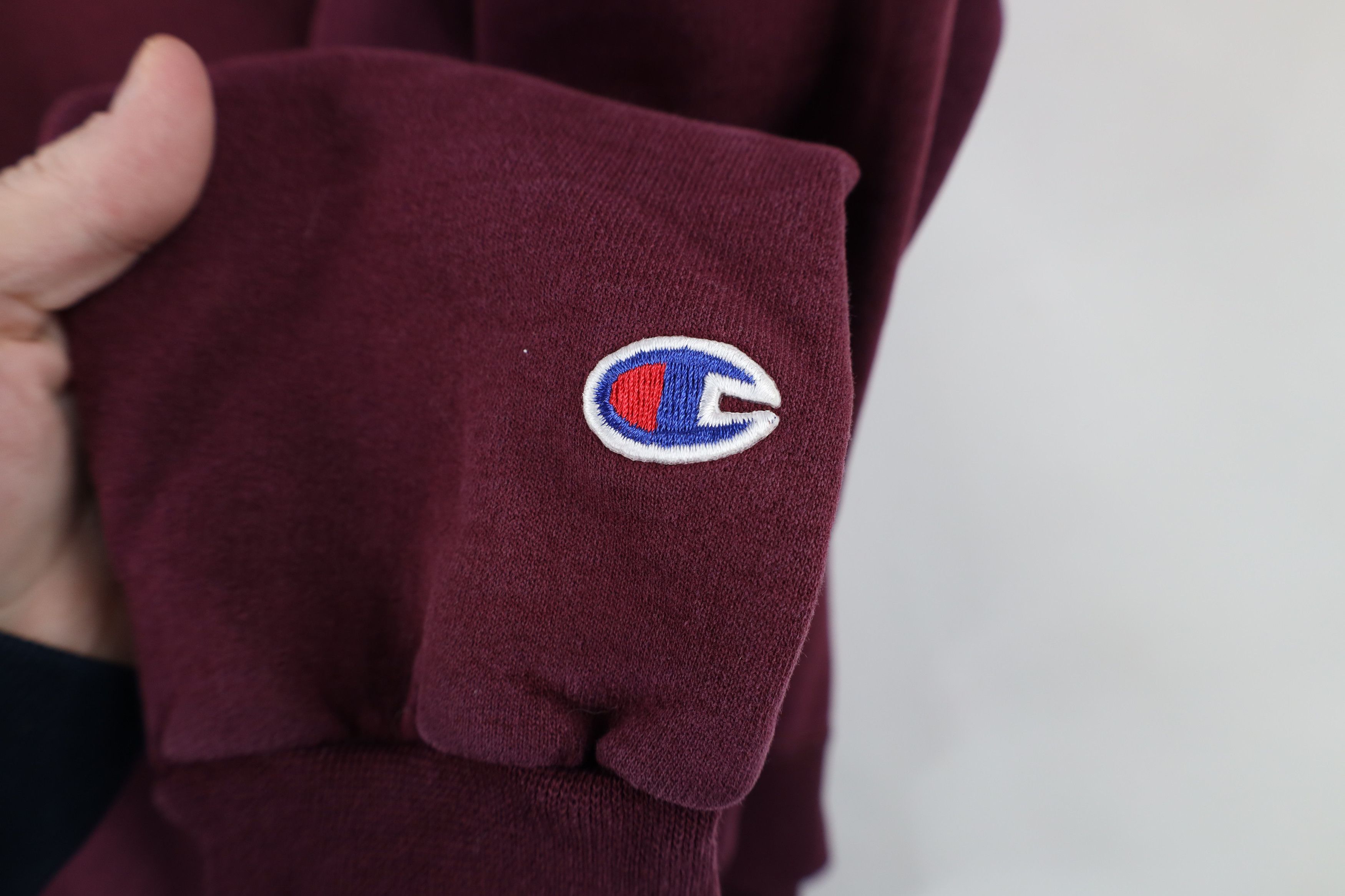 Champion × Vintage Vintage 90s Champion Monochrome Crewneck Sweatshirt Purple Size US L / EU 52-54 / 3 - 5 Thumbnail