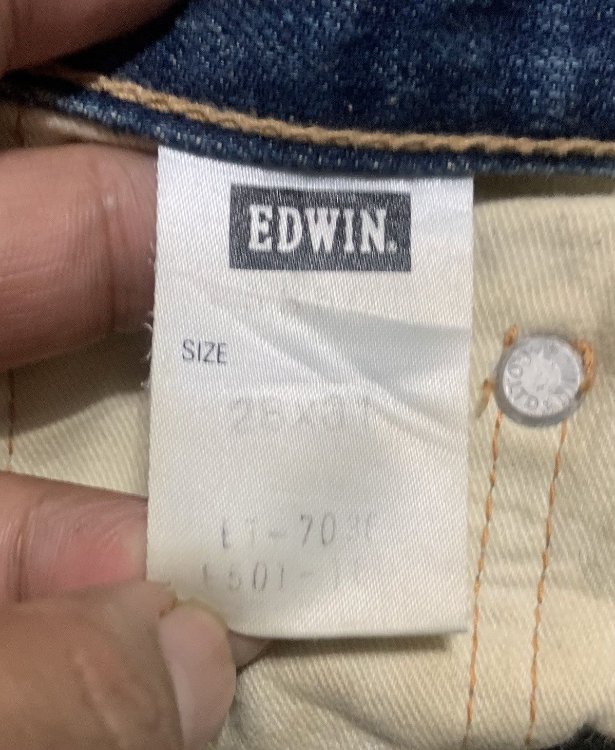 Edwin Vintage Edwin 503 Straight Leg Faded Blue Jeans Size US 30 / EU 46 - 11 Thumbnail