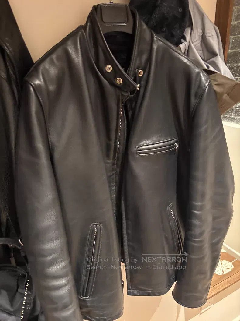 Schott NYC 141 Stand-up collar leather clothing Size US XL / EU 56 / 4 - 2 Thumbnail