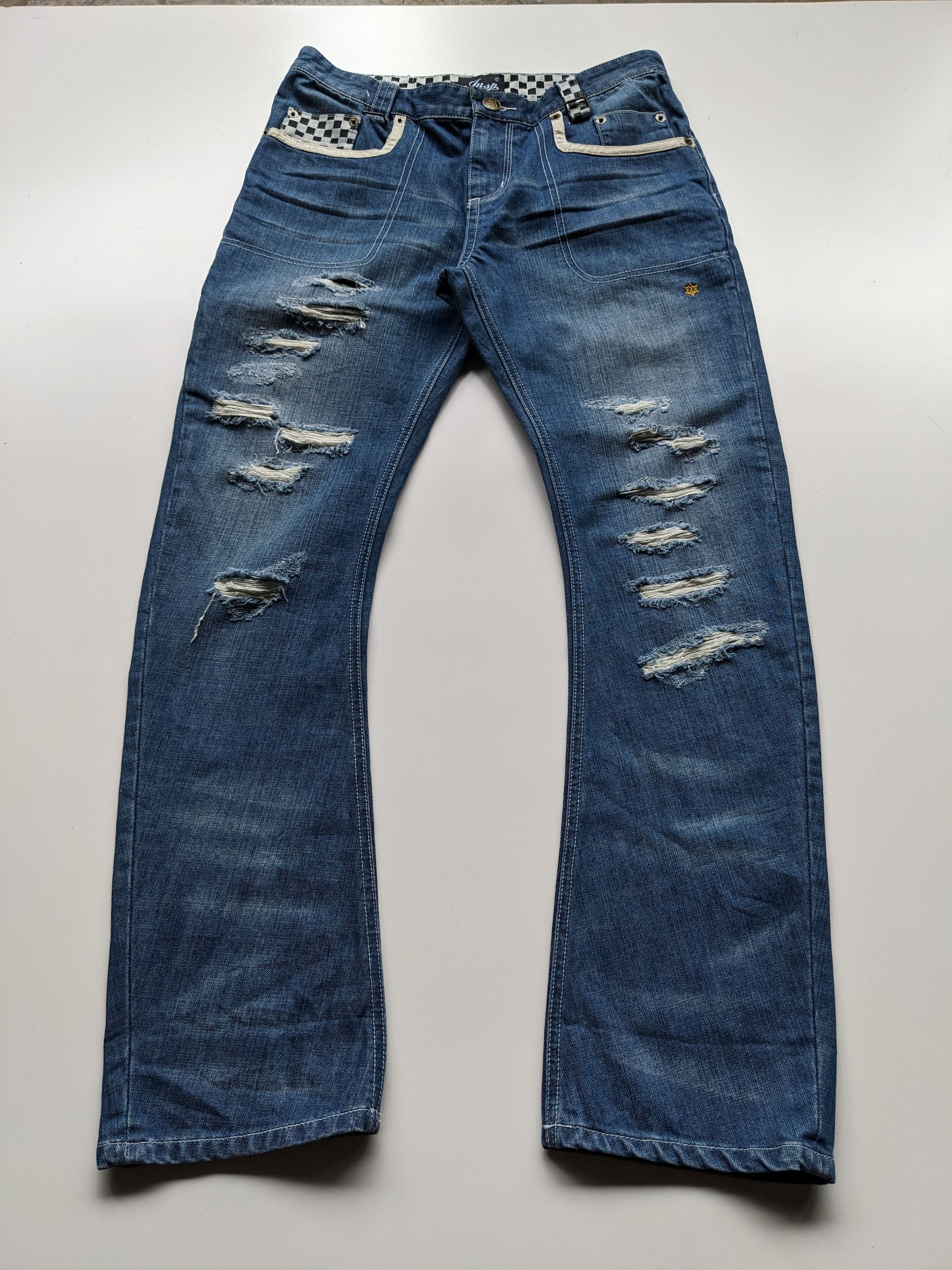If Six Was Nine × Japanese Brand × Jean Insp curve distressed jeans Size US 33 - 1 Thumbnail
