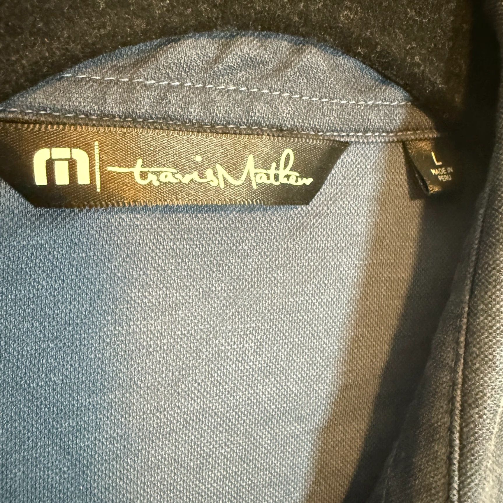 TravisMathew Travis Mathew Shirt Mens Large Blue Camouflage Performance Stretch Golf Polo L Size US L / EU 52-54 / 3 - 4 Thumbnail