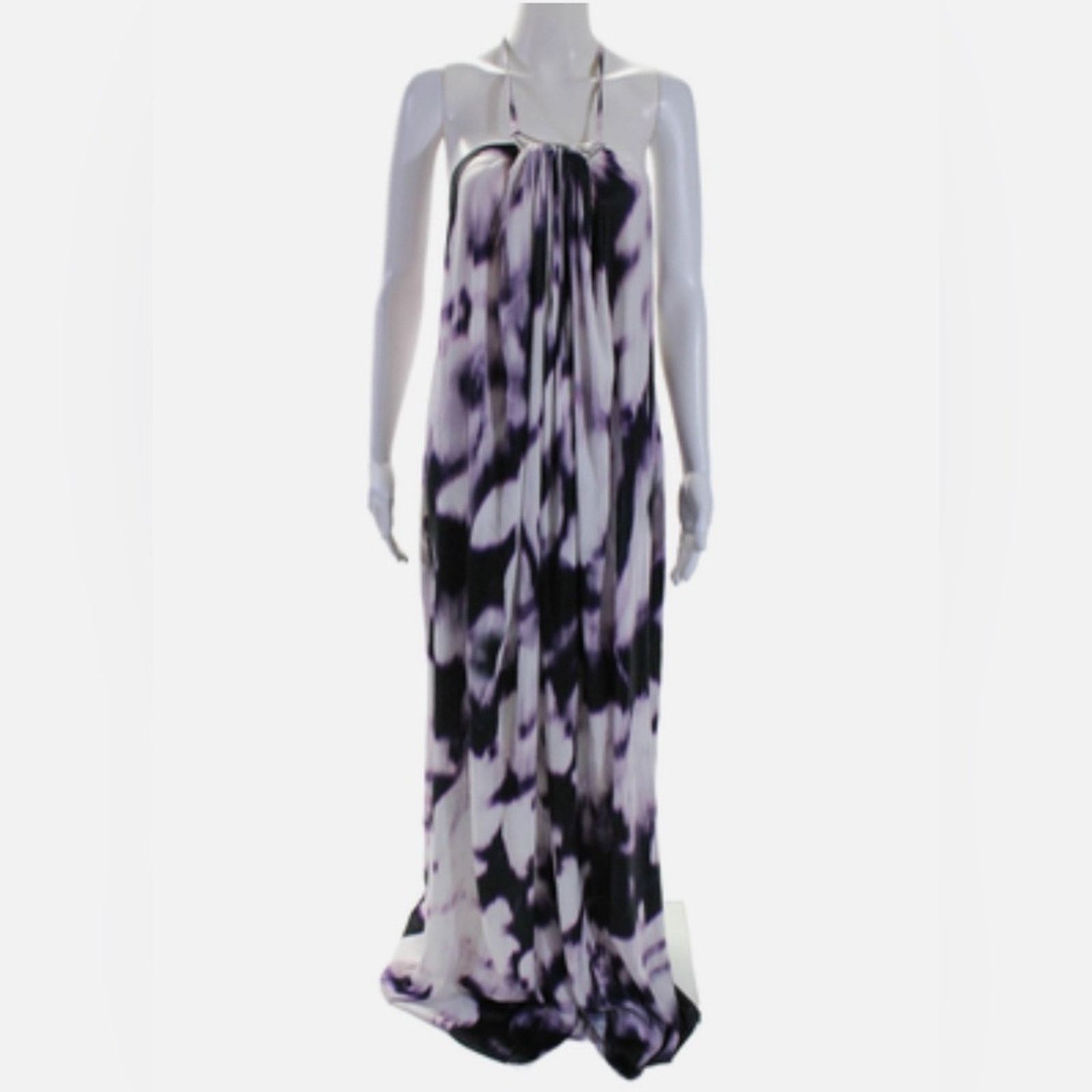 Other Kaufman Franco $1995 Elegant Purple White Maxi Dress size XS Size XS / US 0-2 / IT 36-38 - 1 Thumbnail