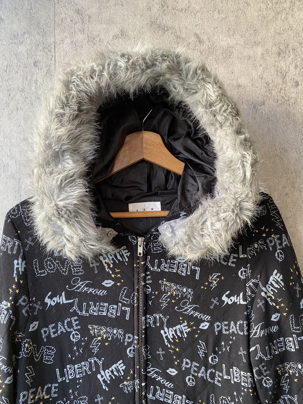Arrow Arrow ARW Japan Fullprint Design Fur Hoodie Size US M / EU 48-50 / 2 - 5 Thumbnail