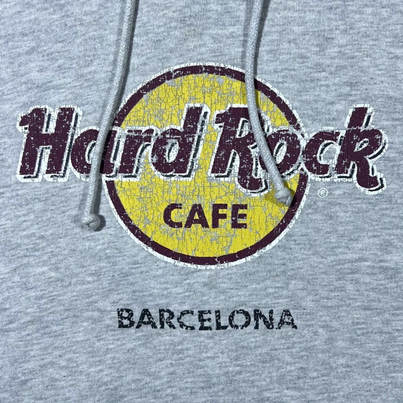Hard Rock Cafe Hard Rock Cafe Barcelona Classic Souvenir Logo Graphic Grey Hoodie Large Mens Pullover Sweatshirt Hoodie Grey Barcelona 90s Mens Size US L / EU 52-54 / 3 - 3 Thumbnail