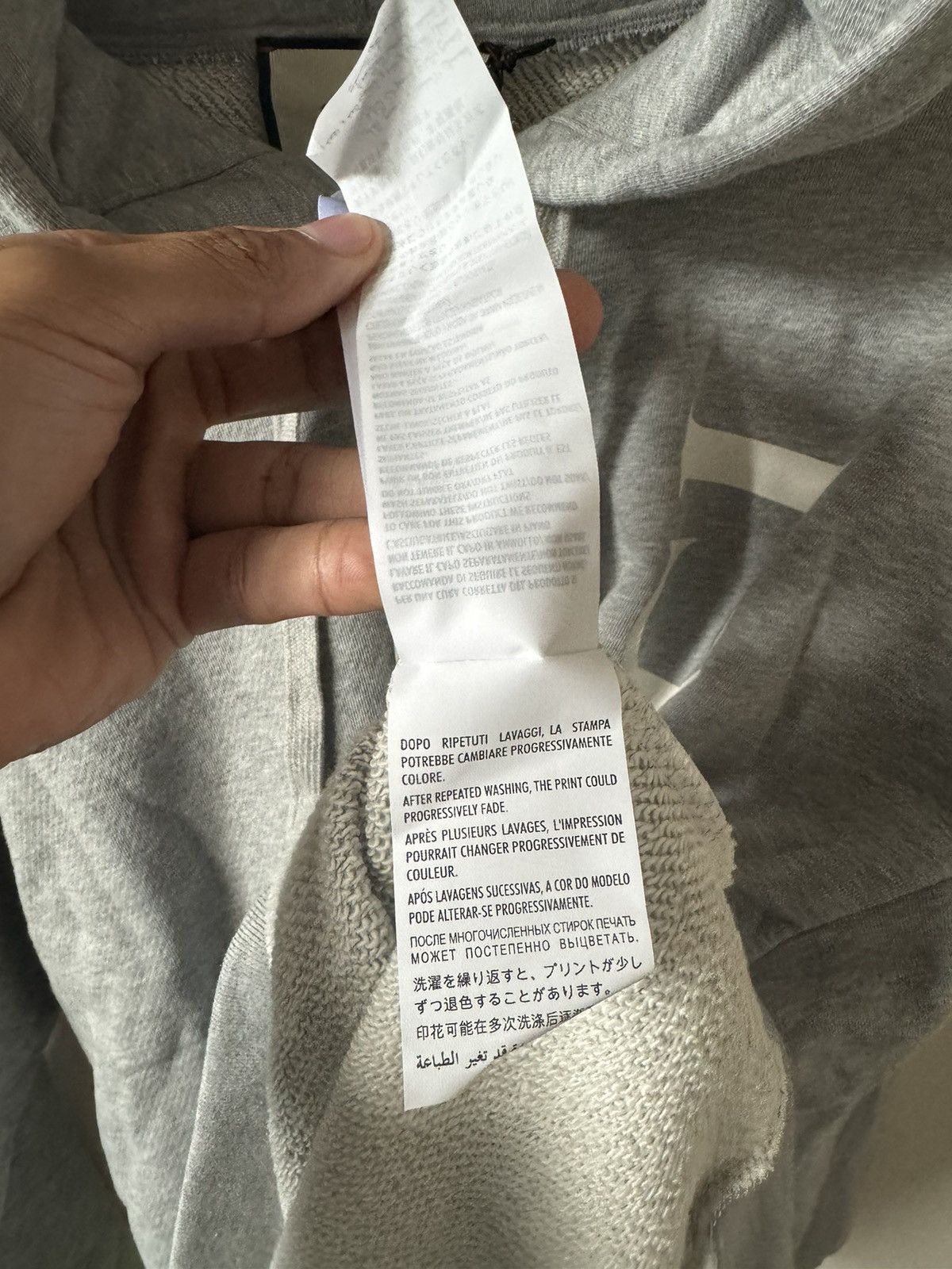 Gucci Gucci Logo Grey Hoodie Size US L / EU 52-54 / 3 - 7 Thumbnail