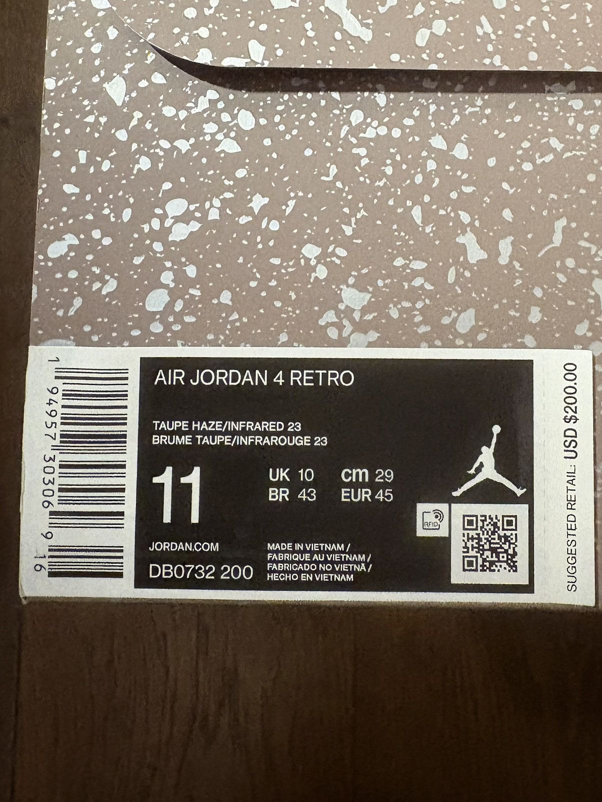 Jordan Brand Air Jordan 4 Retro “Taupe Haze” – Size 11 Size US 11 / EU 44 - 12 Thumbnail