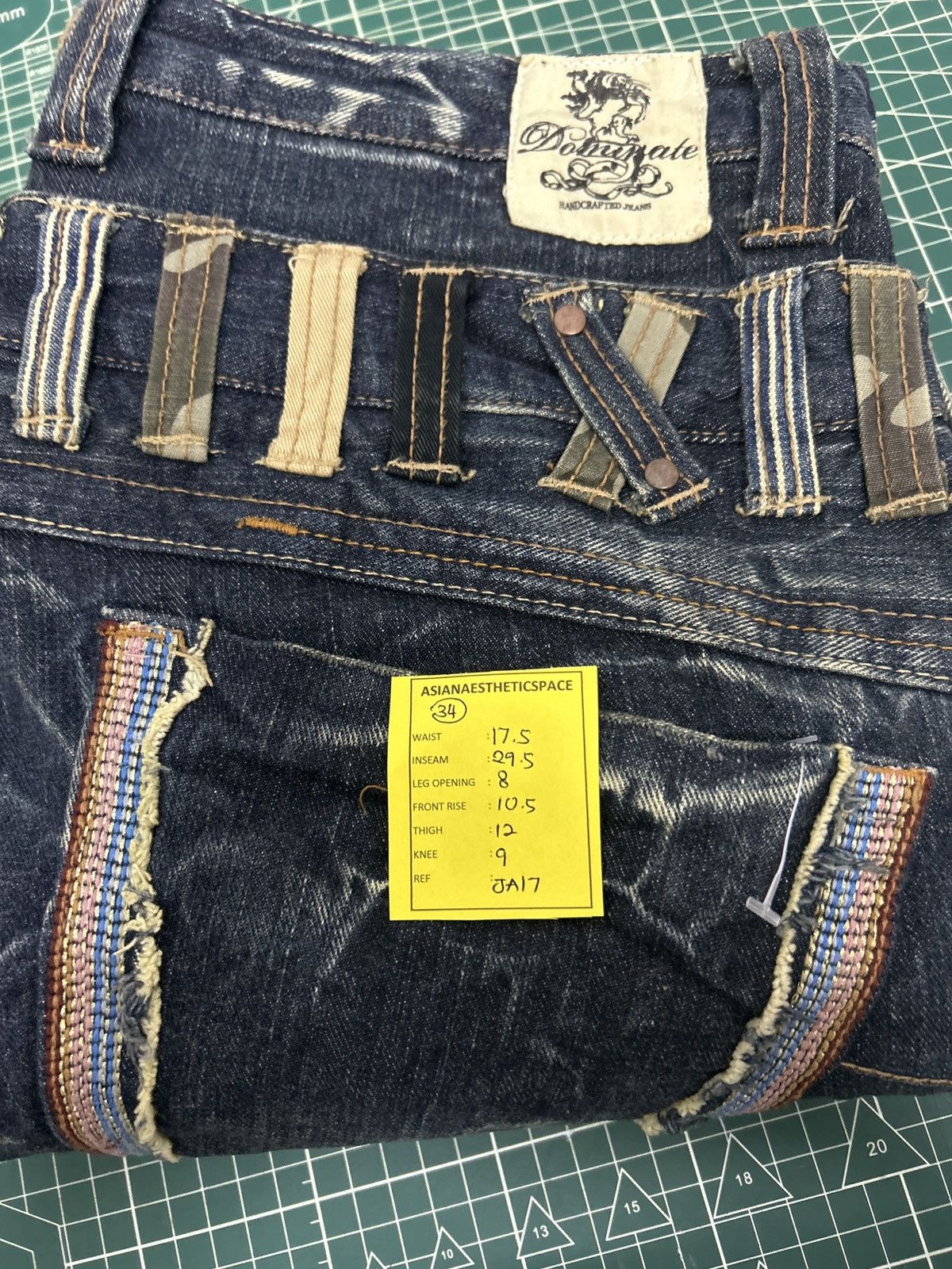 Le Grande Bleu (L.G.B.) Vintage Dominate Double Waist Jeans Clawn Marks Washed Size US 34 / EU 50 - 15 Thumbnail