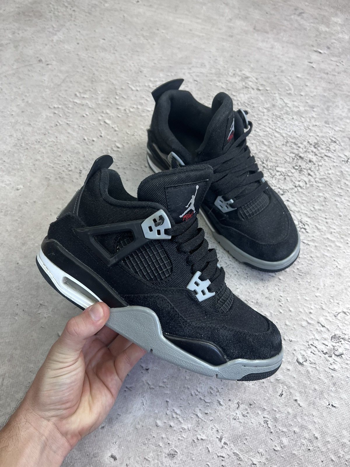 Nike × Vintage SALE💣💣 Nike Air Jordan 4 Retro SE GS black SNEAKERS SHOES Size US 7.5 / IT 37.5 - 9 Thumbnail