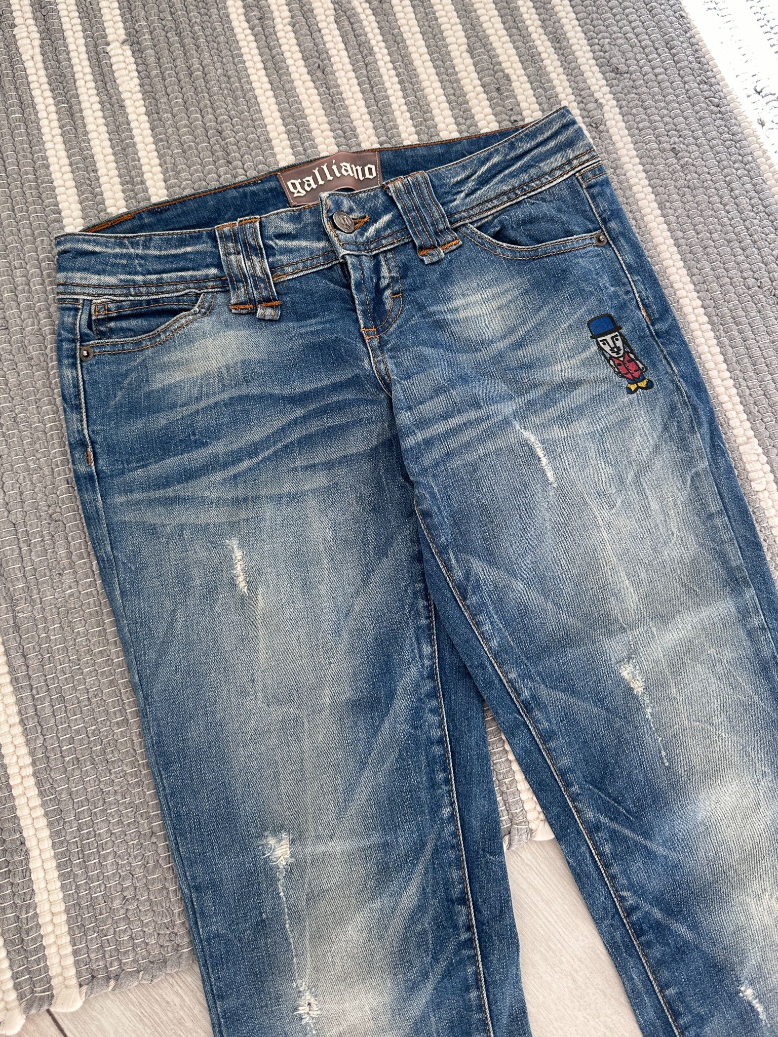 John Galliano Vintage Galliano Blue Denim Jeans Pants Size 28" / US 6 / IT 42 - 6 Thumbnail