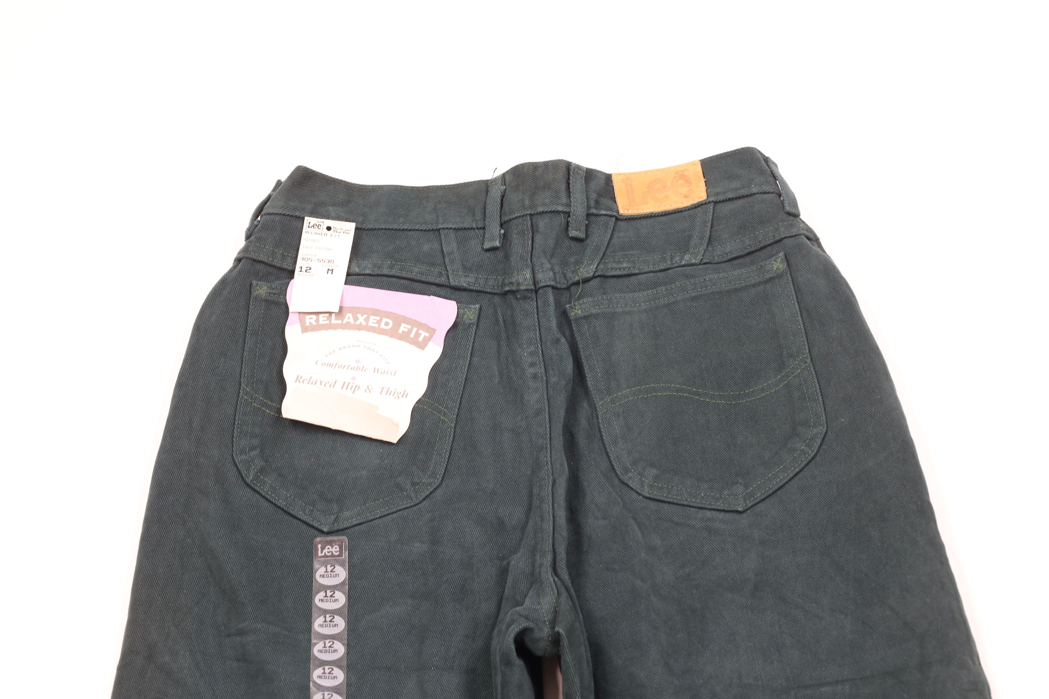 Lee Deadstock Vintage 90s Lee Tapered Leg Denim Jeans Green USA Size 34" / US 12 / IT 48 - 12 Thumbnail