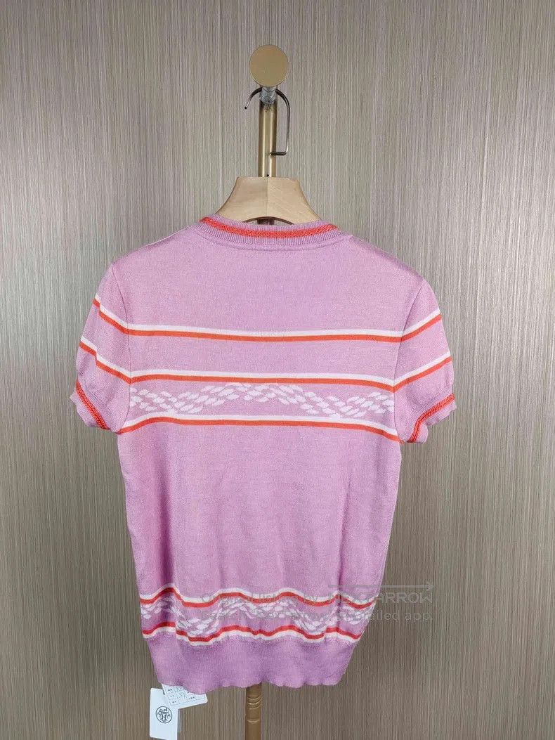 Hermes Hermes Pink Knit Top Size XS / US 0-2 / IT 36-38 - 2 Thumbnail