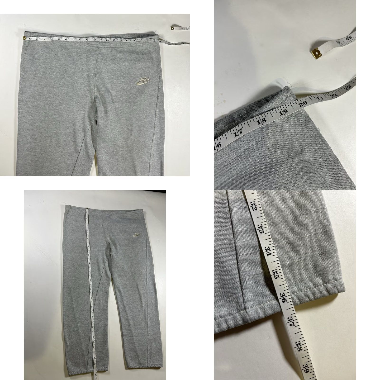 Nike VINTAGE Nike Sweatpants Gray Terry Wide Leg Baggy Medium Blue Tag 19.75x36.5 Mens Sweatpants 80s Nike Blue Tag 80s Theme Size US 31 - 9 Thumbnail