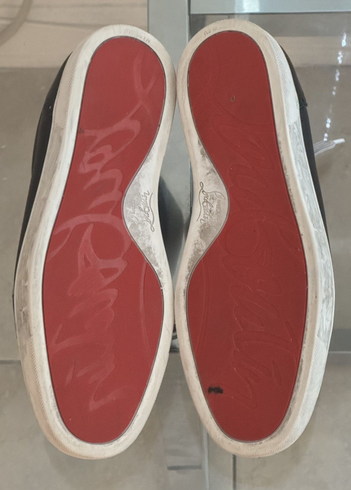 Christian Louboutin Christian Louboutin Black Leather Men’s Sneakers Size US 9.5 / EU 42-43 - 6 Thumbnail