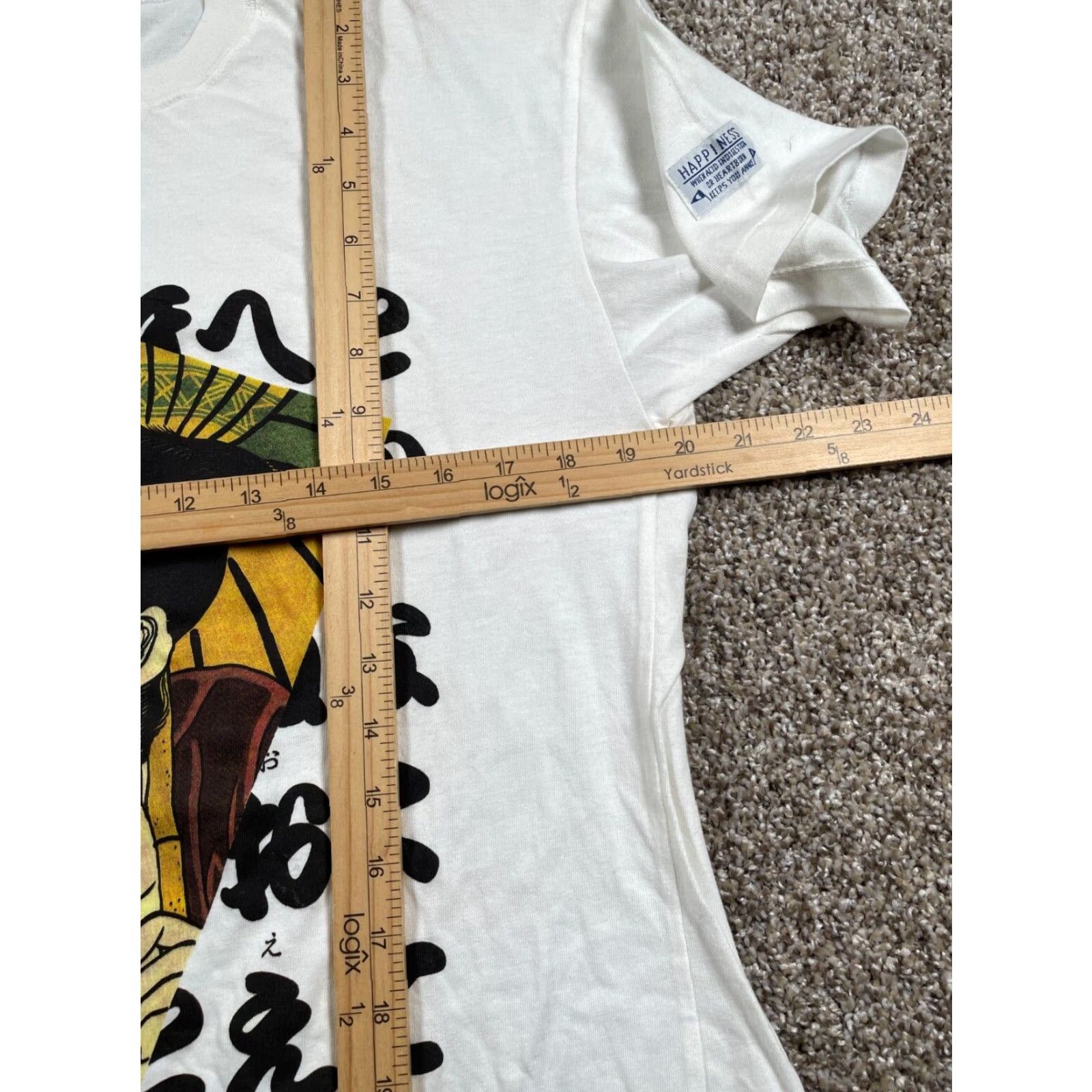 Etro VINTAGE Stage One Japanese Print T-Shirt Men Adult Medium White Graphic Retro Japan Short Sleeve Crew Neck Cotton Summer Size US M / EU 48-50 / 2 - 6 Thumbnail