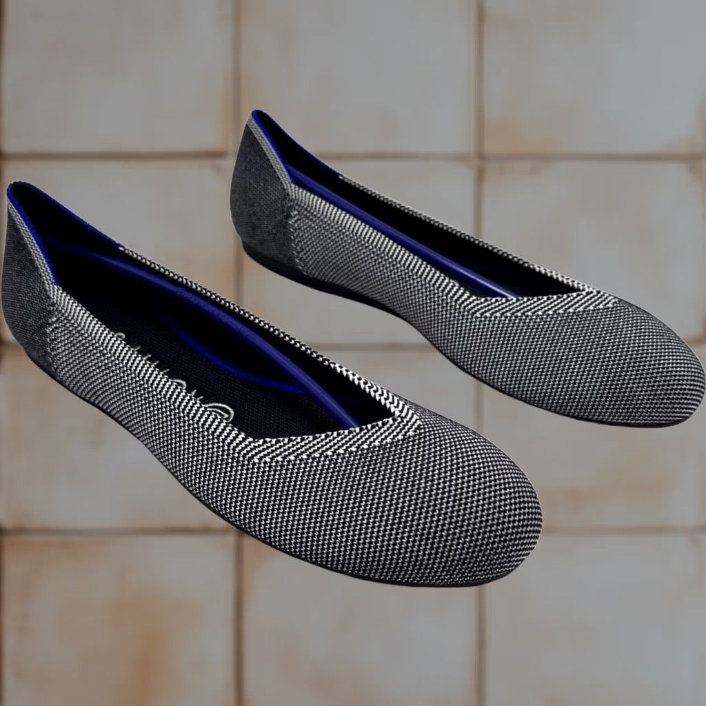 Rothy's ROTHY'S The Flat Knit Flats Gray Birdseye Womens Size 8.5 Shoes Slip-on Round Toe Adults Women Size US 9 / IT 39 - 1 Thumbnail