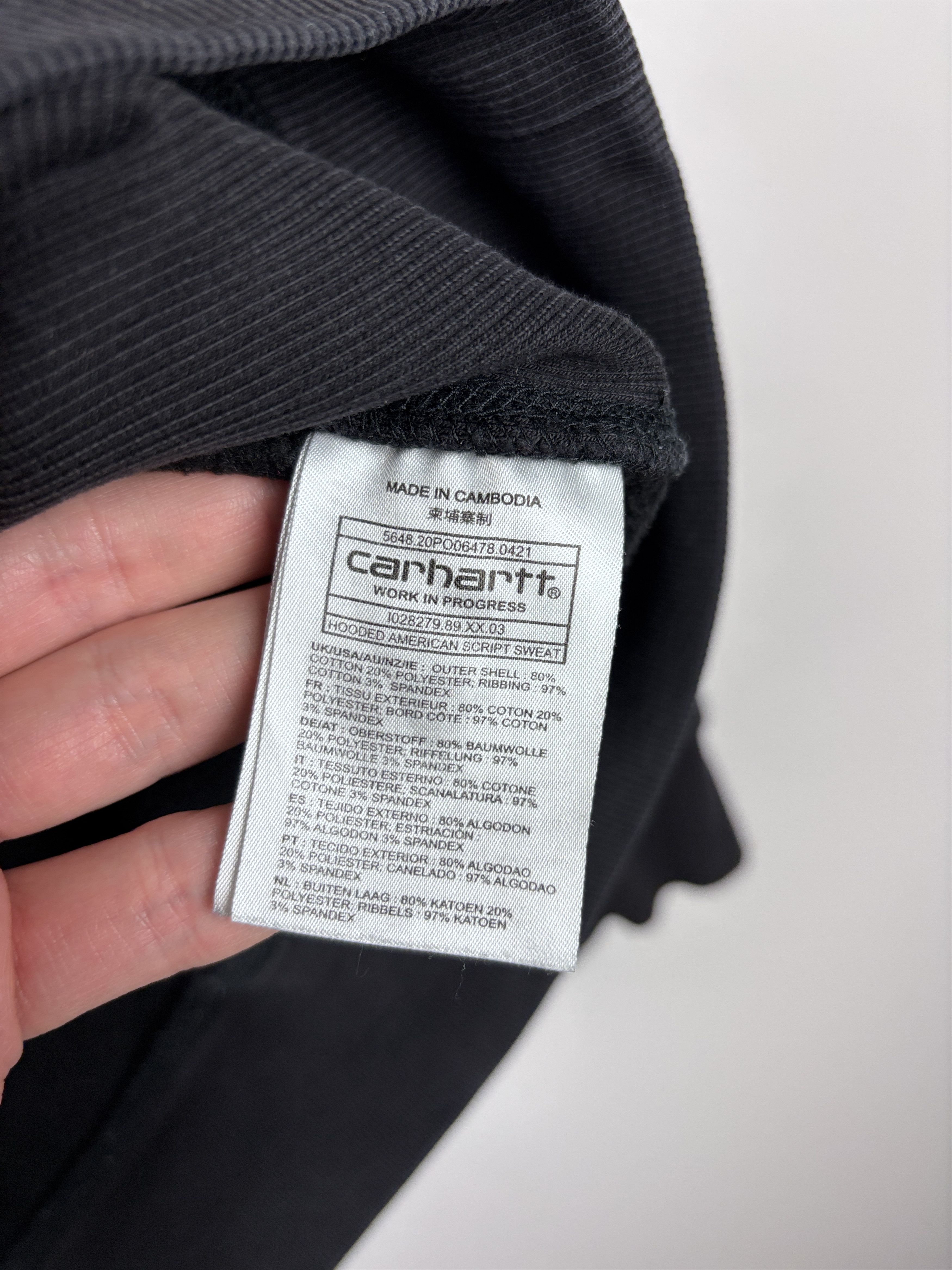 Carhartt × Carhartt Wip Carhartt WIP American Script Sweat Pullover Hoodie Black L Size US L / EU 52-54 / 3 - 6 Thumbnail