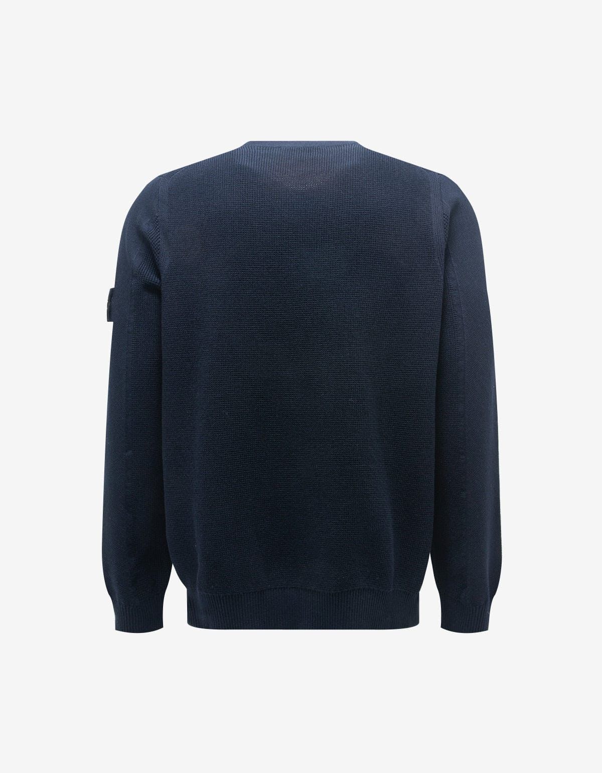 Stone Island Stone Island Blue Crew Neck Sweater Size US M / EU 48-50 / 2 - 2 Thumbnail