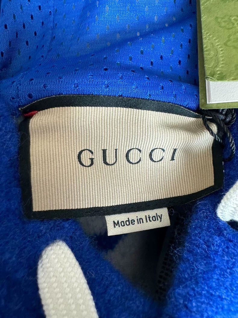 Gucci GucciNew blue plush jacquard full logo hoodie 2503-Nextarro Size US M / EU 48-50 / 2 - 6 Thumbnail