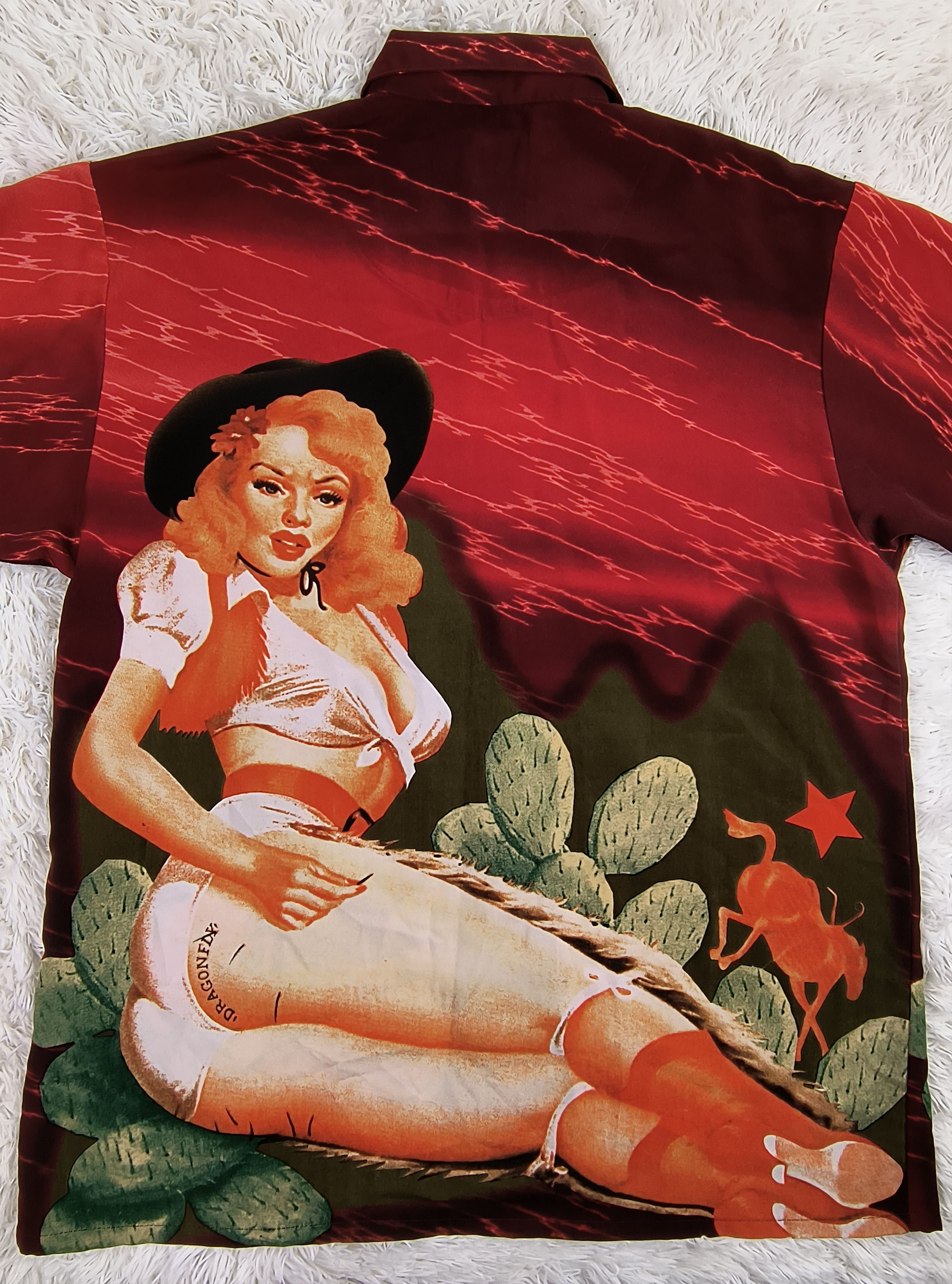 Dragonfly Vintage pin up cowgirl 90s button up shirt Size US XL / EU 56 / 4 - 10 Thumbnail