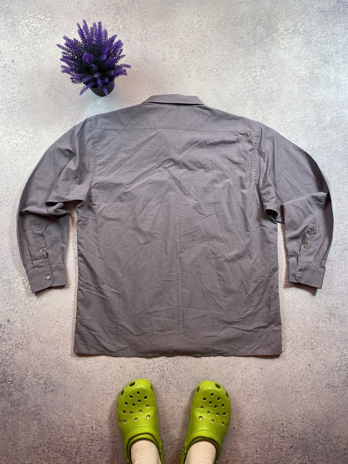 Givenchy Givenchy Gentleman Men’s Grey Shirt with Mini Logo Size US XL / EU 56 / 4 - 3 Thumbnail