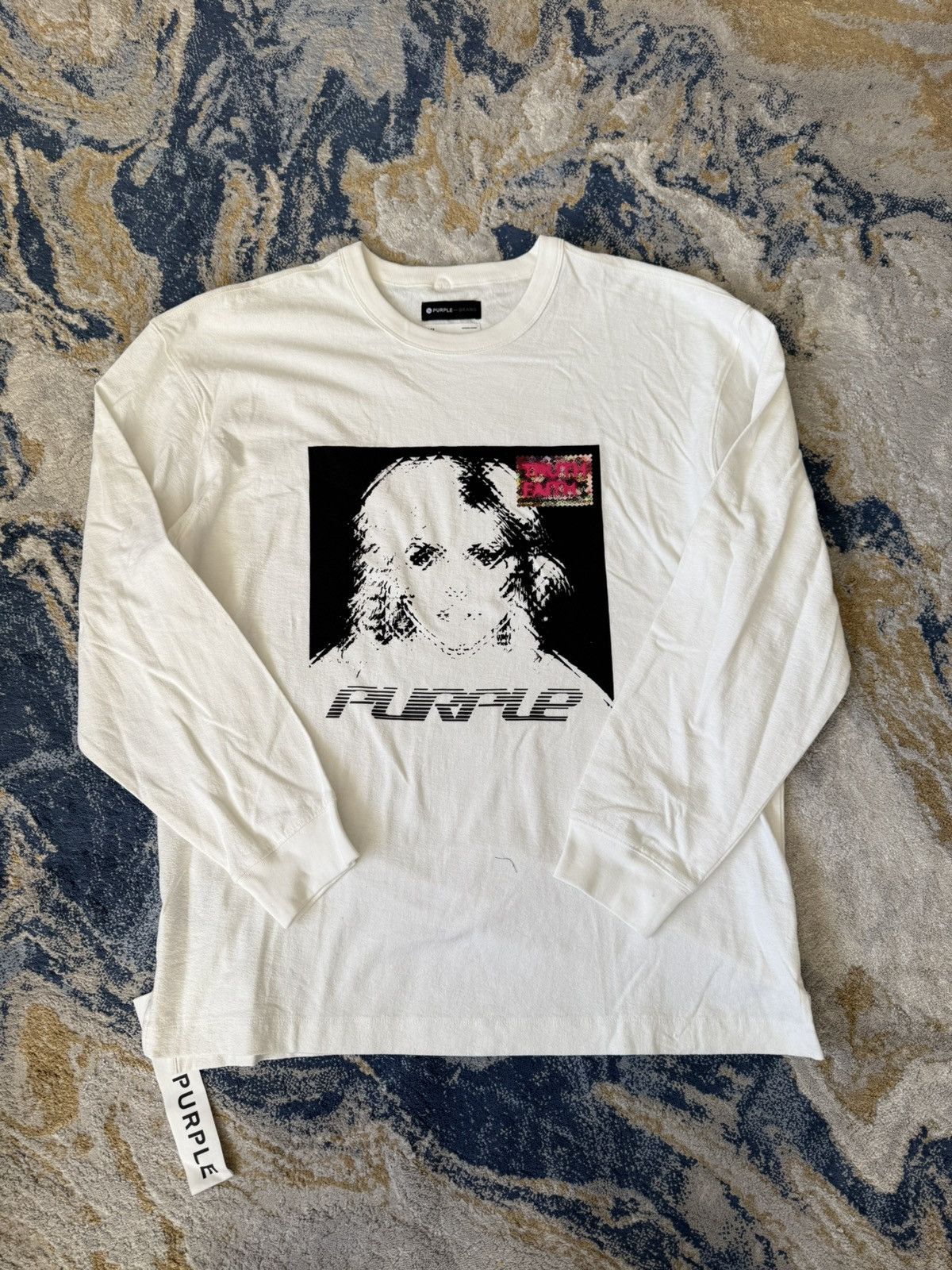 Purple Brand Purple brand white truth faith long sleeve tshirt Size US XL / EU 56 / 4 - 1 Thumbnail