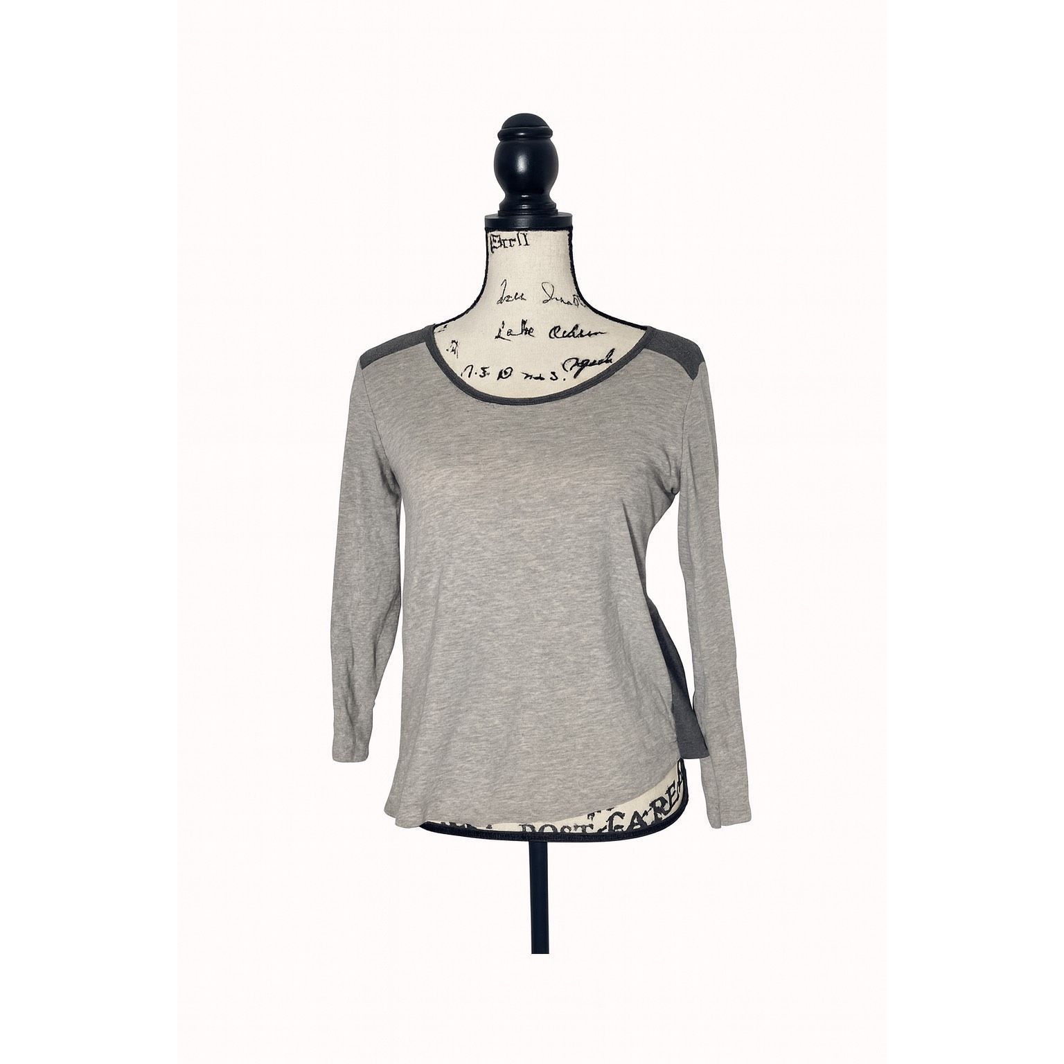 Madewell Madewell Women’s Small Gray Color Block Long Sleeve Top | Li Size S / US 4 / IT 40 - 1 Thumbnail