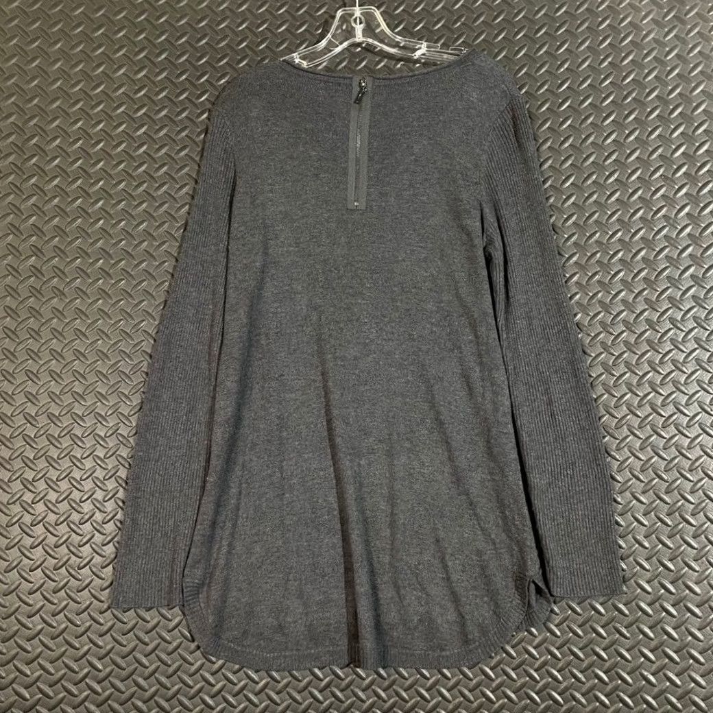 Vintage Magaschoni Women's Sweater L Gray Rayon Cashmere Blend Long Sleeve Pullover Size L / US 10 / IT 46 - 3 Thumbnail