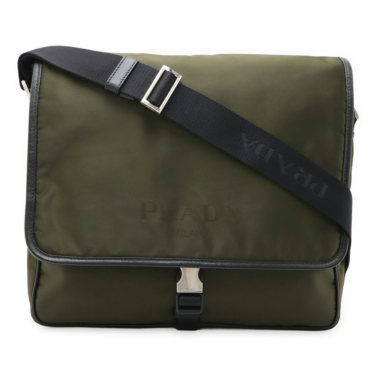 Prada Prada Prada Logo Jacquard Nylon Shoulder Bag Textile Crossbody Bag 2VD166 DUTY FREE for USA Size ONE SIZE - 1 Thumbnail