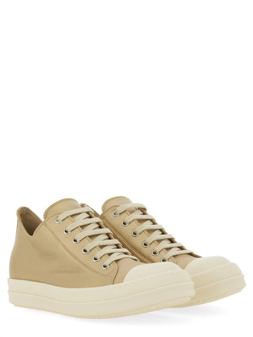 Rick Owens o1mle0226 Hollywood Leather Low Sneakers in Neutrals Size US 8 / EU 41 - 2 Thumbnail
