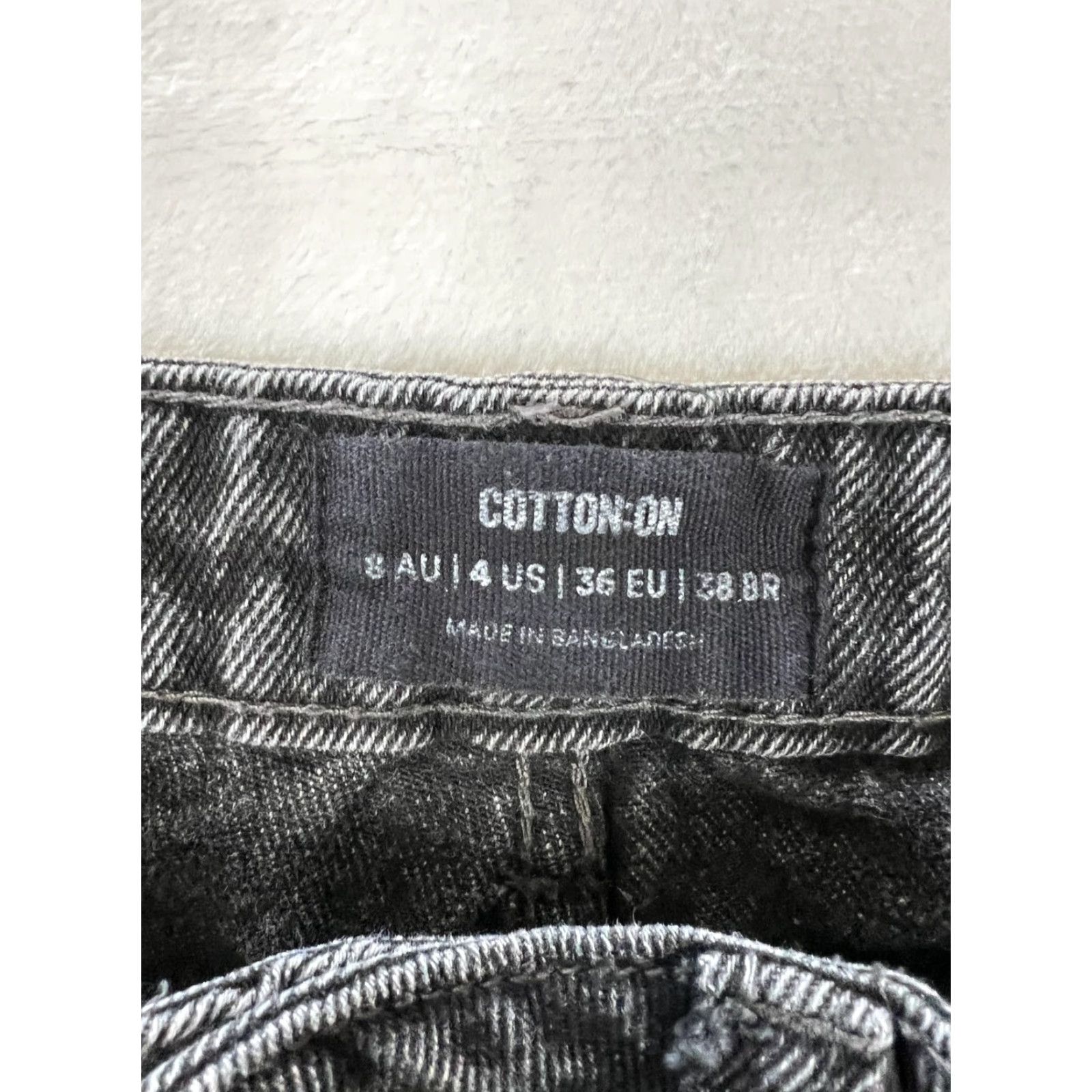 Cotton On Cotton On Shorts Womens 4 Black Mini Cargo Denim Jean Utility Pockets Casual Size 27" / US 4 / IT 40 - 2 Thumbnail