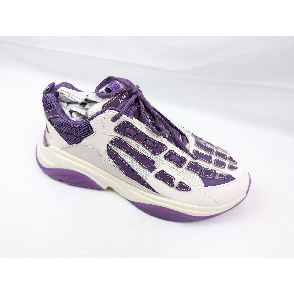 Amiri o1rshd1 Bone Runners in Cream/Purple Size US 12 / EU 45 - 2 Thumbnail