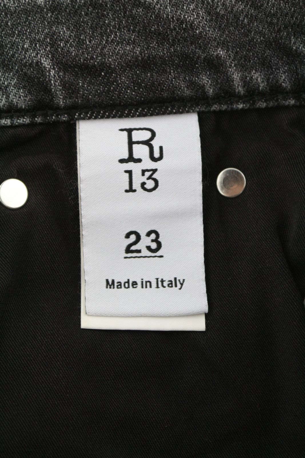 R13 BOYFRIEND 23 Vintage Grey Ripped 88188 Size 23" - 8 Thumbnail