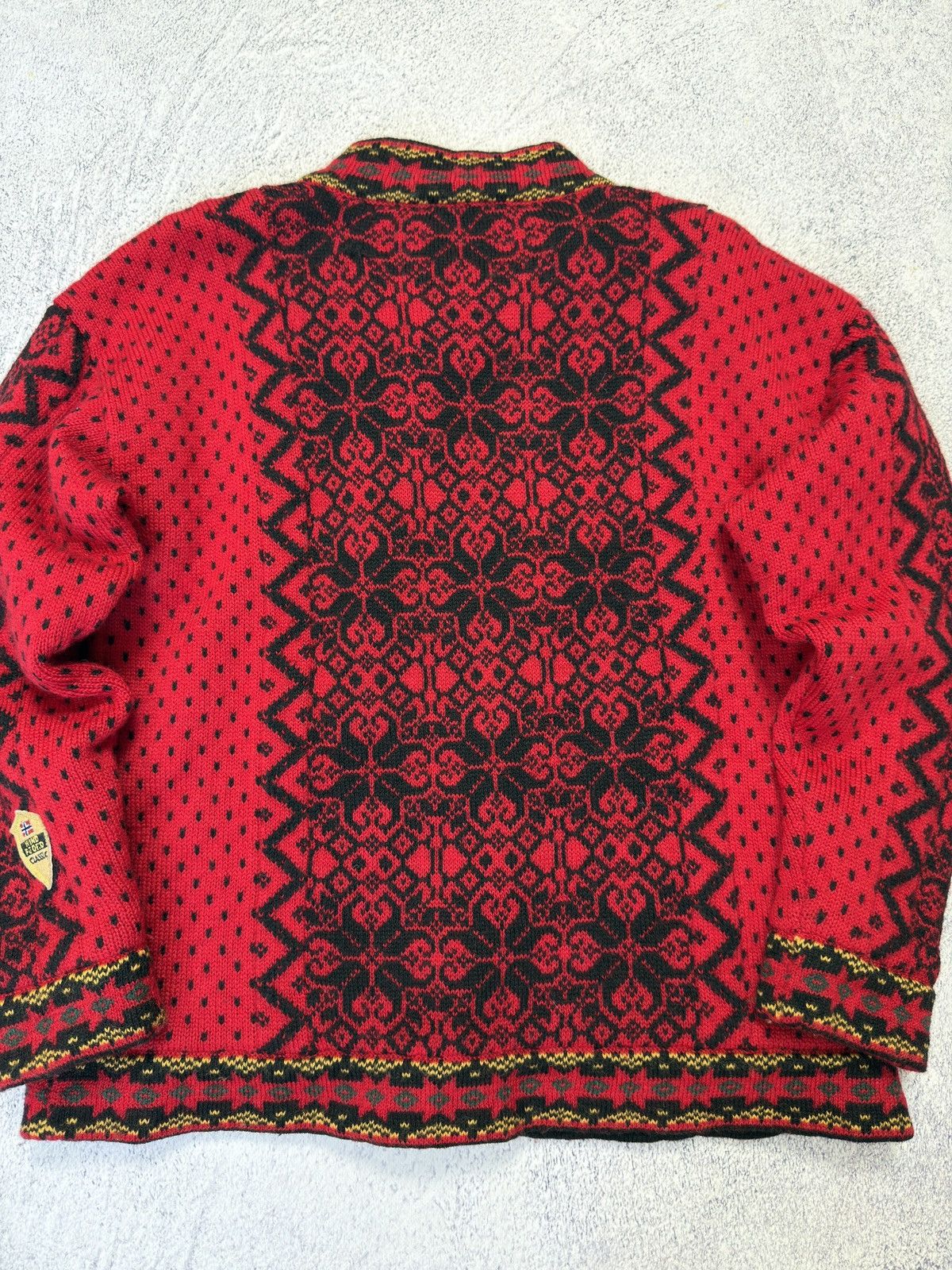 Dale Of Norway Vintage Windfjord Norway Pure Wool Nordic Cardigan Red Size US XL / EU 56 / 4 - 14 Thumbnail