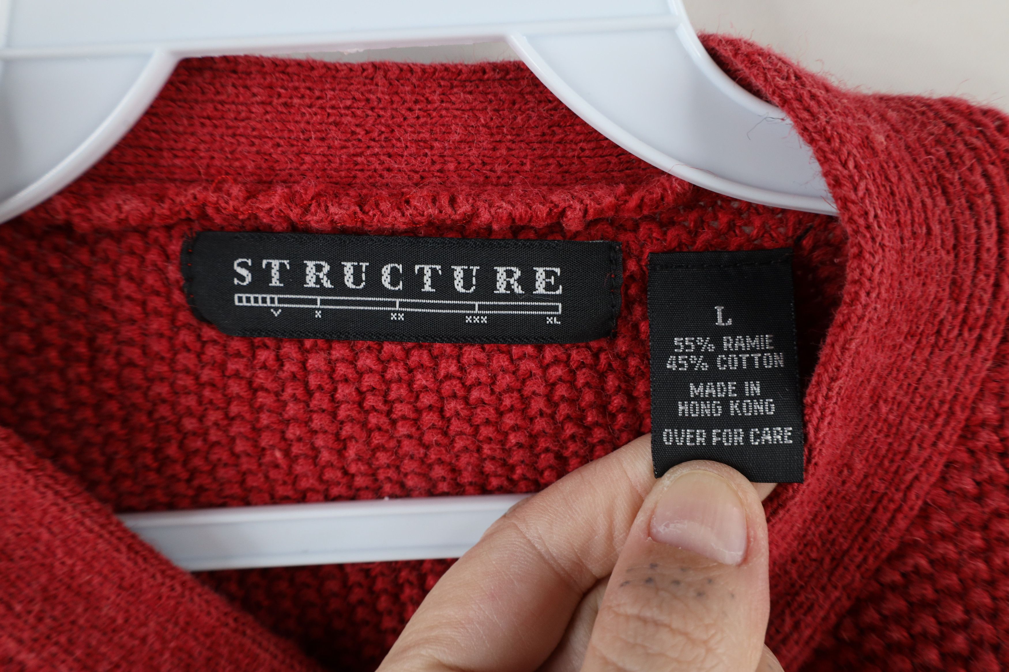 Vintage Vintage 90s Streetwear Heavyweight Knit Henley Sweater Size US L / EU 52-54 / 3 - 4 Thumbnail