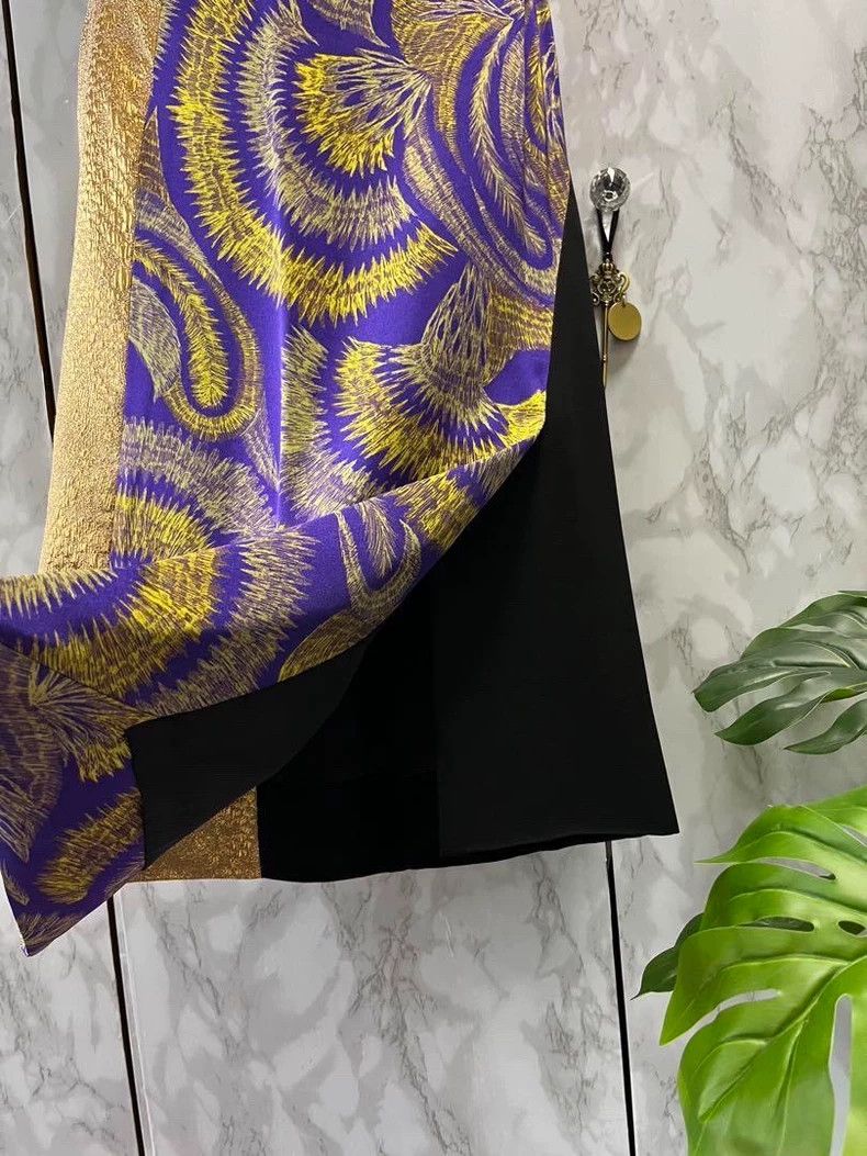 Dries Van Noten Dries Van Noten size:36 Rare yellow and purple patchwork s Size 35" - 6 Thumbnail