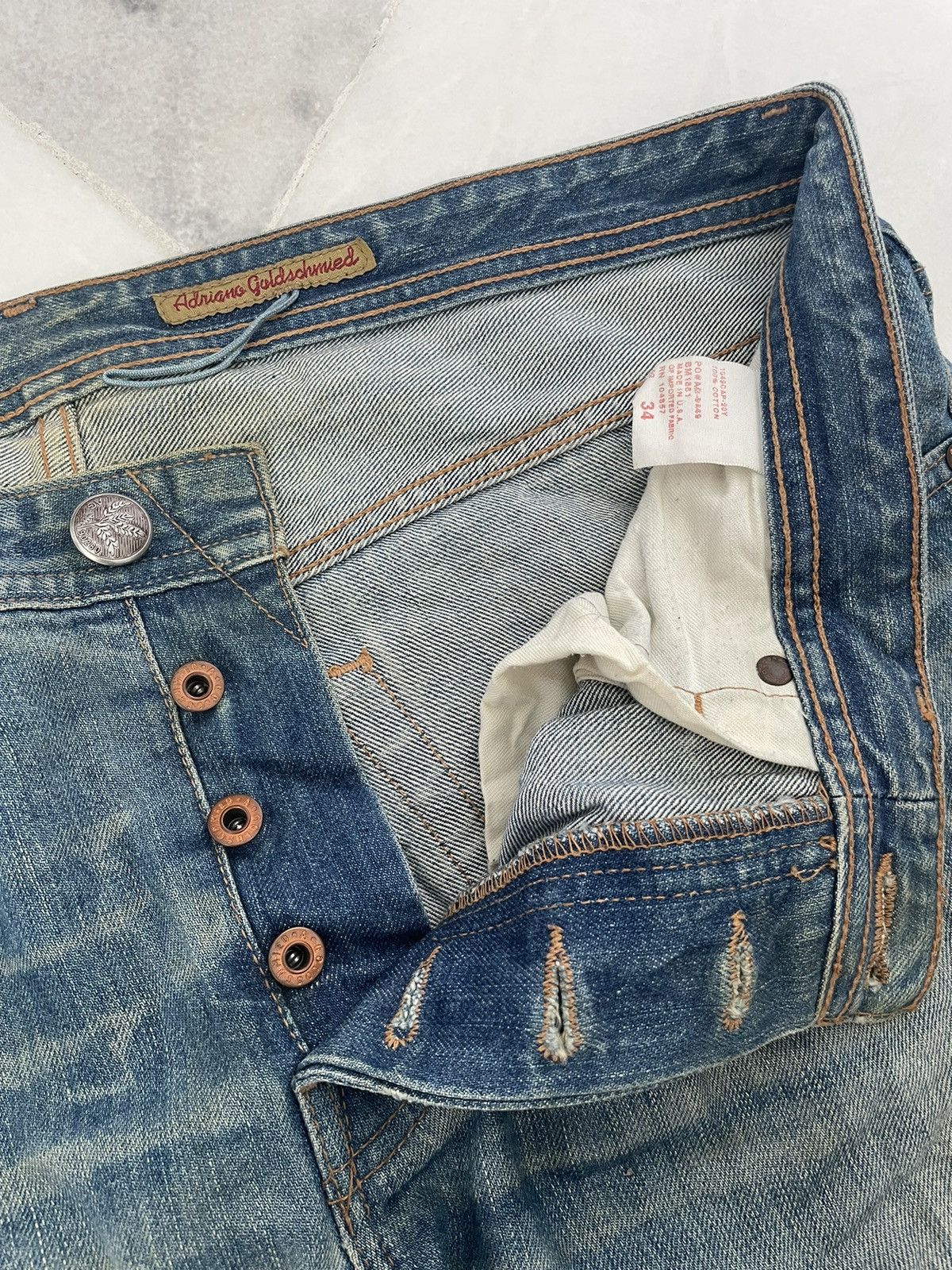 AG Adriano Goldschmied Adriano Goldschmied Slim Straight Leg Jeans Size US 36 / EU 52 - 7 Thumbnail