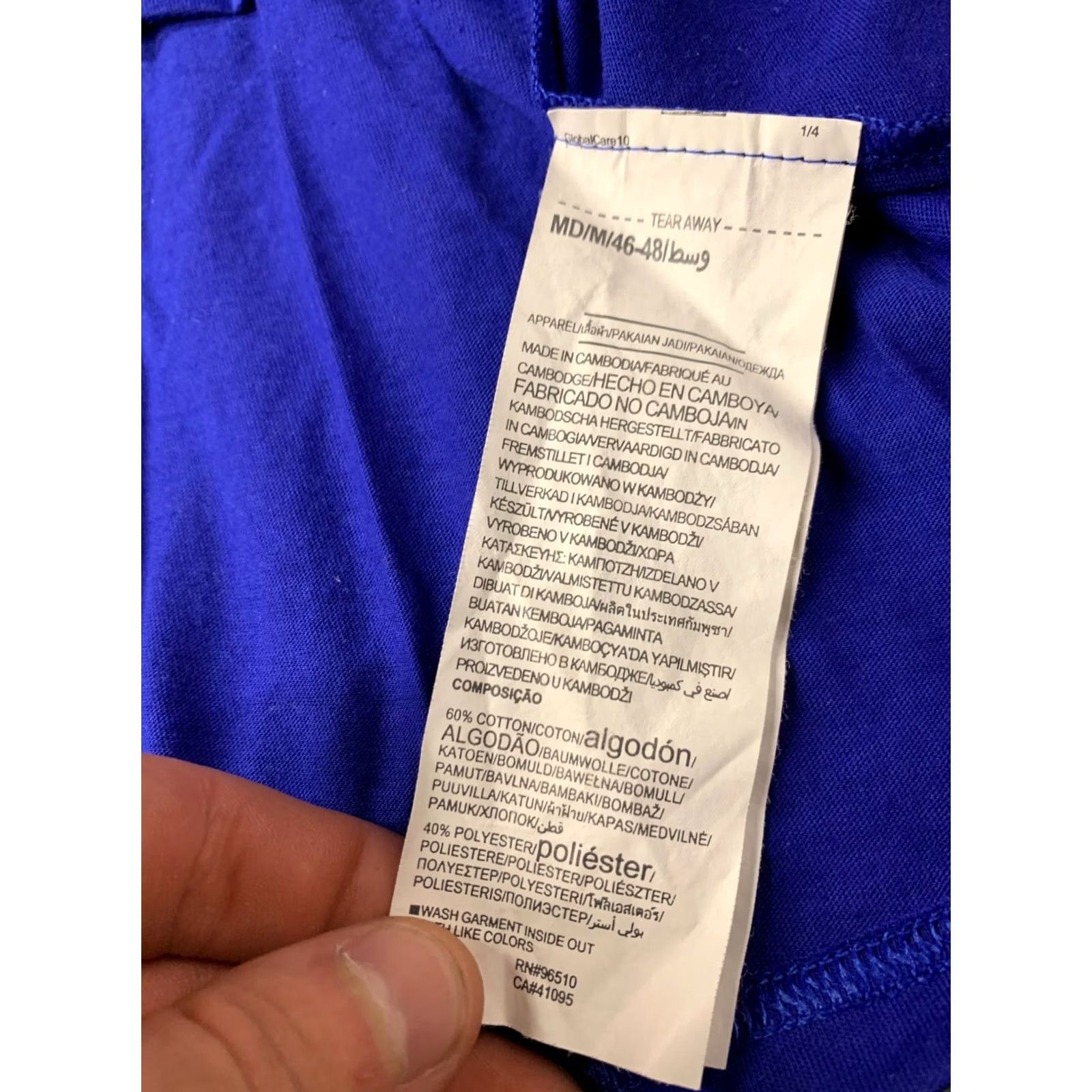 Under Armour Under Armour Original CrossFit Jersey T-Shirt Men M Blue Short Sleeve 60% Cotton 40% Polyester Size US M / EU 48-50 / 2 - 5 Thumbnail