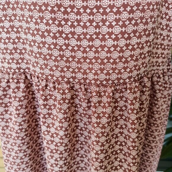 Other Vintage 80s Dress A Line Midi Drop Waist Prairie Cottage Size L / US 10 / IT 46 - 8 Thumbnail