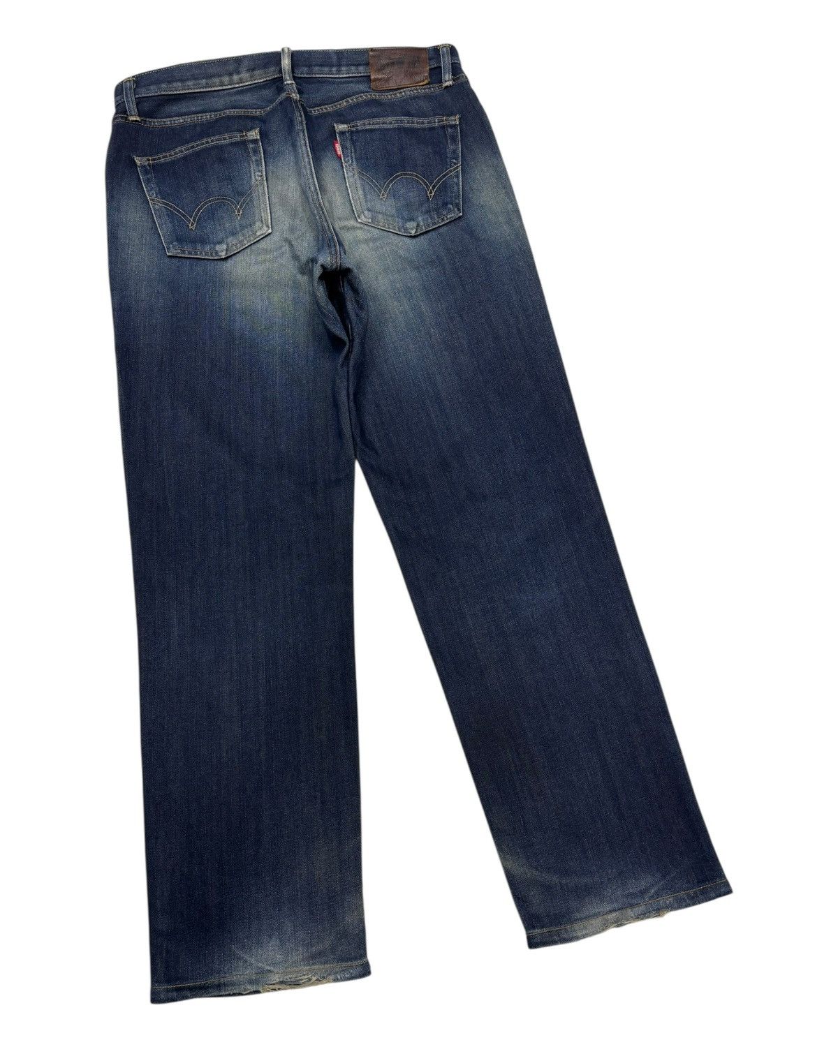 Kapital Edwin 504 Rusty Blue Baggy Jeans Distressed Denim Size US 36 / EU 52 - 4 Thumbnail