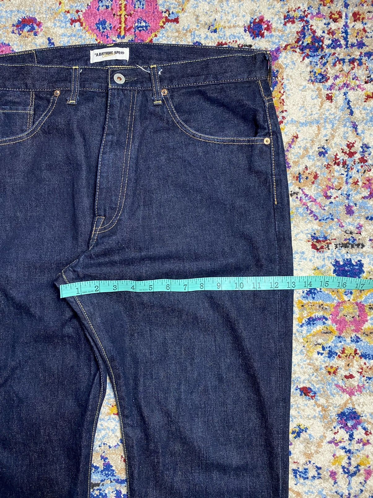 Bape Bapesta OG Classic 14oz Straight Relaxed Jeans W34 Size US 36 / EU 52 - 16 Thumbnail