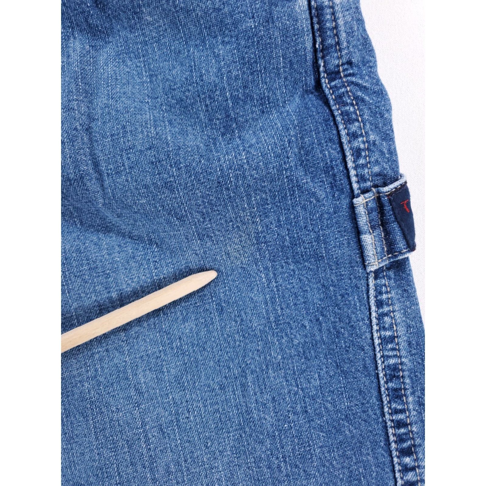 Tommy Hilfiger VINTAGE Tommy Jeans VTG 90s Y2K Carpenter Blue Baggy Jeans 38 Mens 38 x 32 Regular Blue 90s Wide-Leg Mens Size US 38 / EU 54 - 3 Thumbnail