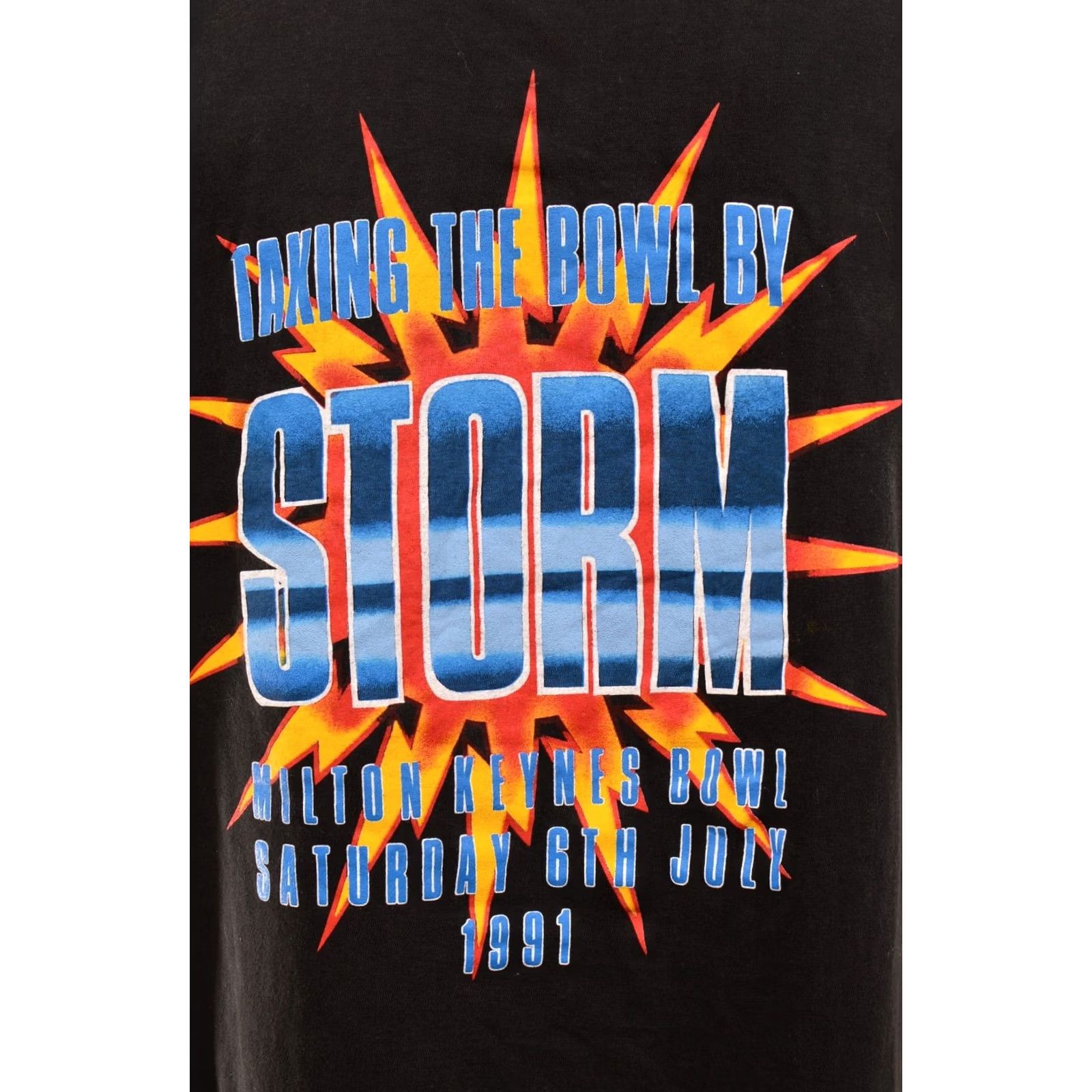 Vintage Thunder Taking The Bowl By Storm 1991 Vintage Graphic T-Shirt Tee L Black Mens T-Shirt Size US L / EU 52-54 / 3 - 6 Thumbnail