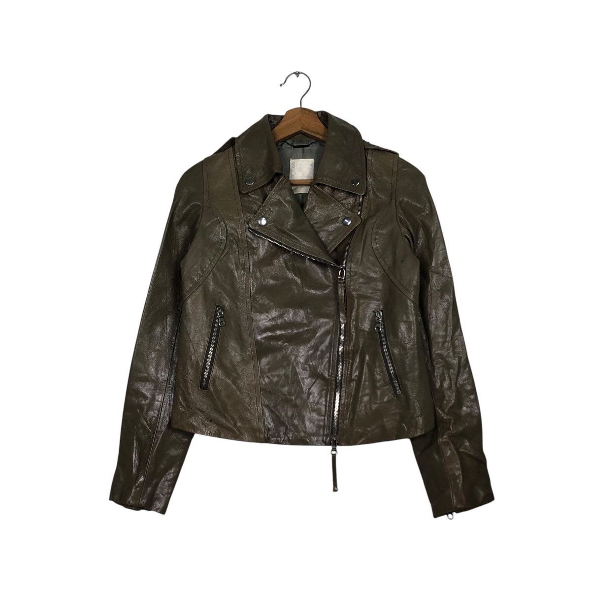 Japanese Brand Leather Jacket Double Collar Support Surface 14th Addiction Size M / US 6-8 / IT 42-44 - 2 Thumbnail