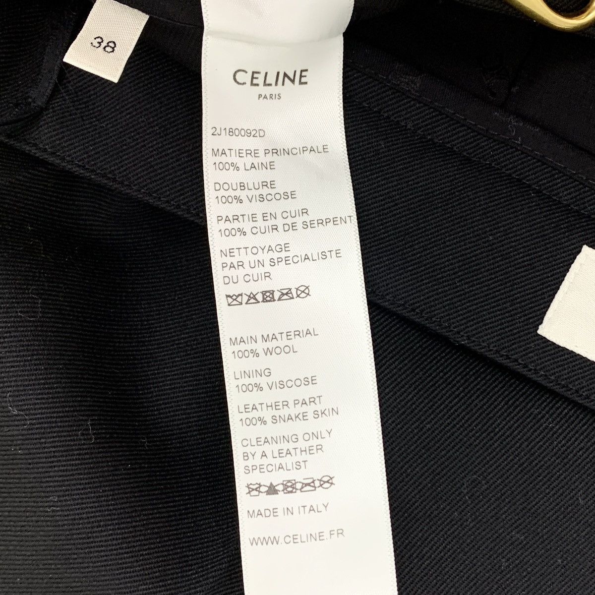 Celine Celine Black Horsebit Pleated Wool Casual Long Skirt K26WX Size 26" / US 2 / IT 38 - 9 Thumbnail
