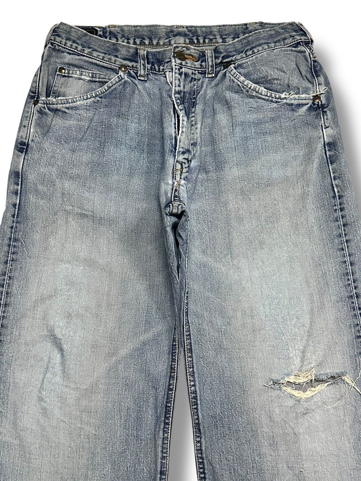 Vintage Lee Distressed Jeans Baggy Loose Style Faded Wash